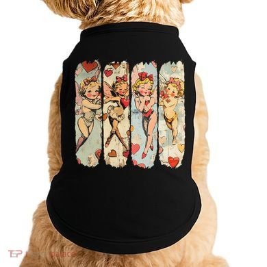 Cupid Blowing Bubble Heart Sunglasses Valentines Day Doggie Tank