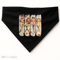 Cupid Blowing Bubble Heart Sunglasses Valentines Day USA-Made Doggie Bandana thumb 0