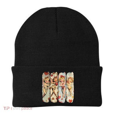 Cupid Blowing Bubble Heart Sunglasses Valentines Day Beanie