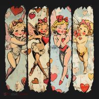 Cupid Blowing Bubble Heart Sunglasses Valentines Day Baby Bodysuit thumb 2