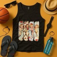 Cupid Blowing Bubble Heart Sunglasses Valentines Day Tank Top thumb 4