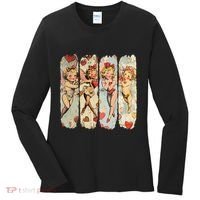 Cupid Blowing Bubble Heart Sunglasses Valentines Day Women's Long Sleeve Shirt thumb 0