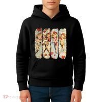Cupid Blowing Bubble Heart Sunglasses Valentines Day Kids Hoodie thumb 4