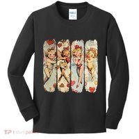 Cupid Blowing Bubble Heart Sunglasses Valentines Day Kids Long Sleeve Shirt thumb 0