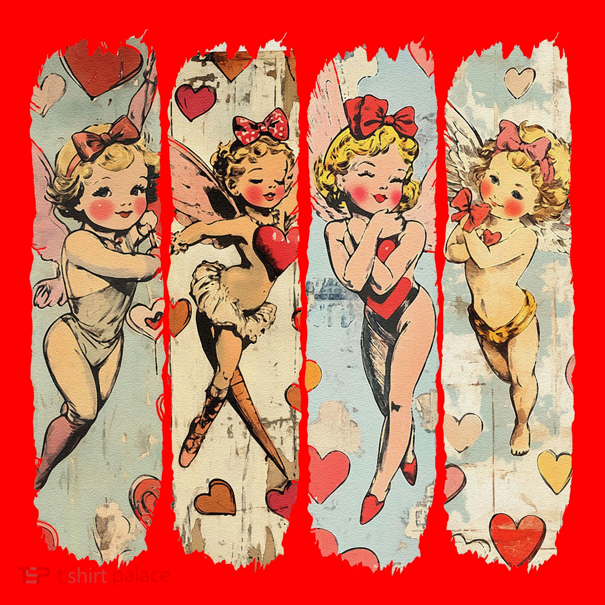Cupid Blowing Bubble Heart Sunglasses Valentines Day Santa Hat