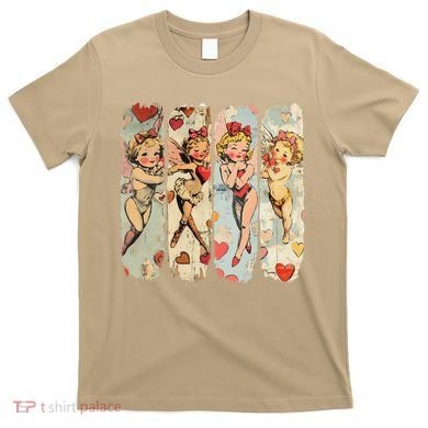 Cupid Blowing Bubble Heart Sunglasses Valentines Day T-Shirt