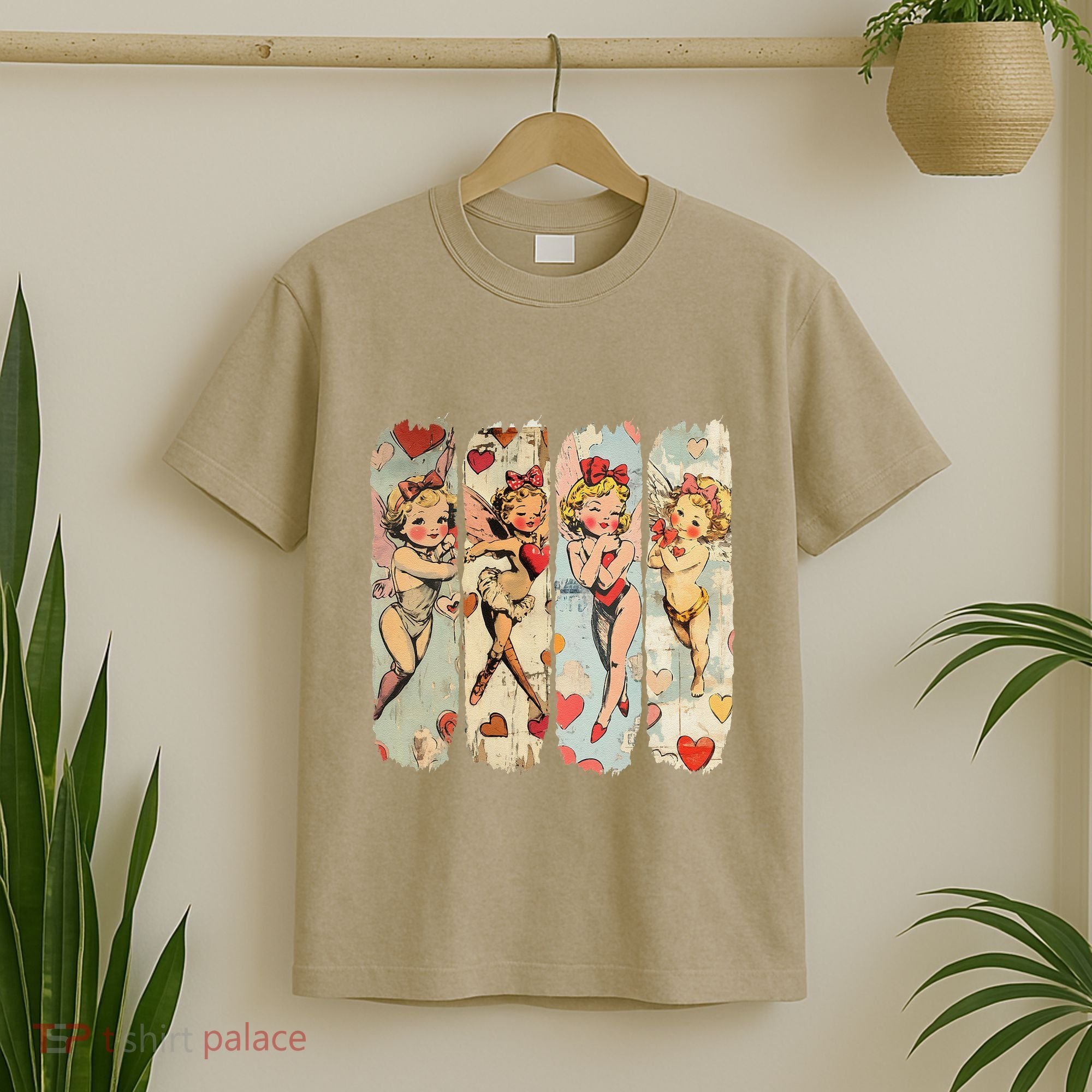 Cupid Blowing Bubble Heart Sunglasses Valentines Day T-Shirt