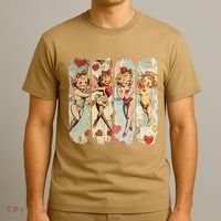 Cupid Blowing Bubble Heart Sunglasses Valentines Day T-Shirt thumb 3
