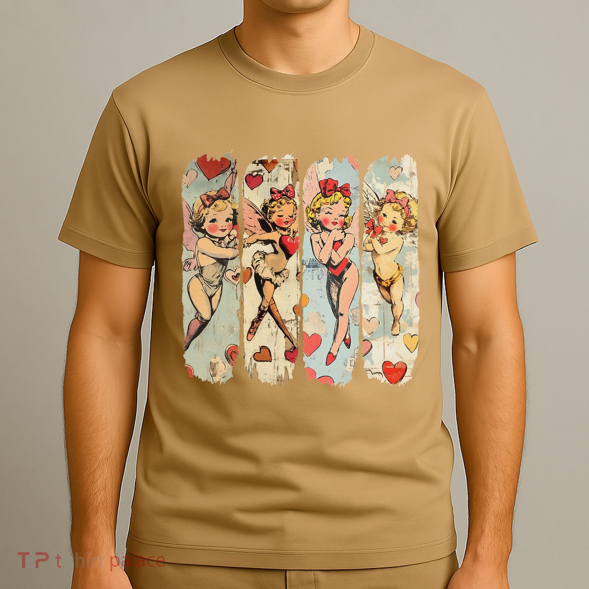 Cupid Blowing Bubble Heart Sunglasses Valentines Day T-Shirt