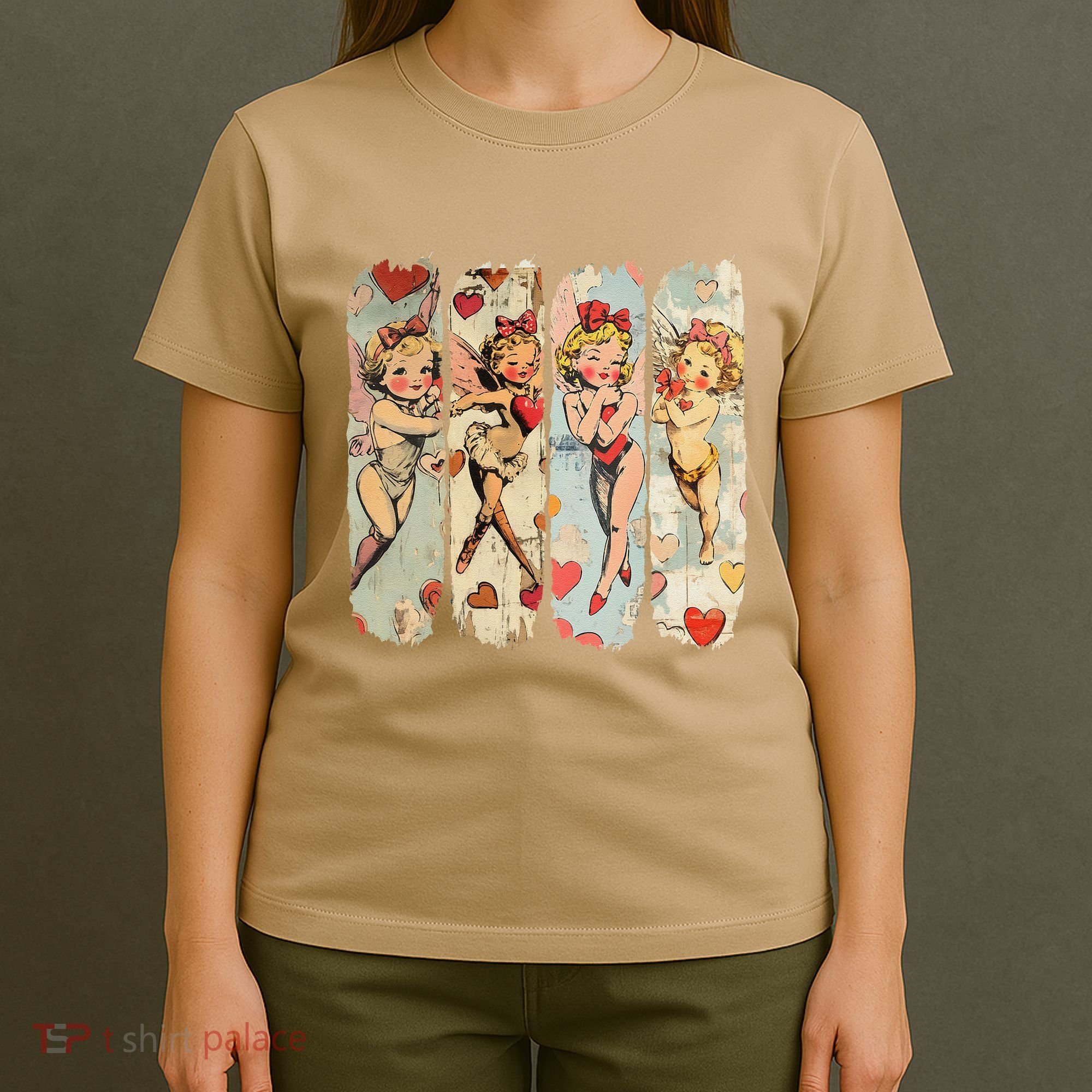 Cupid Blowing Bubble Heart Sunglasses Valentines Day T-Shirt