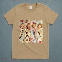 Cupid Blowing Bubble Heart Sunglasses Valentines Day T-Shirt thumb 5