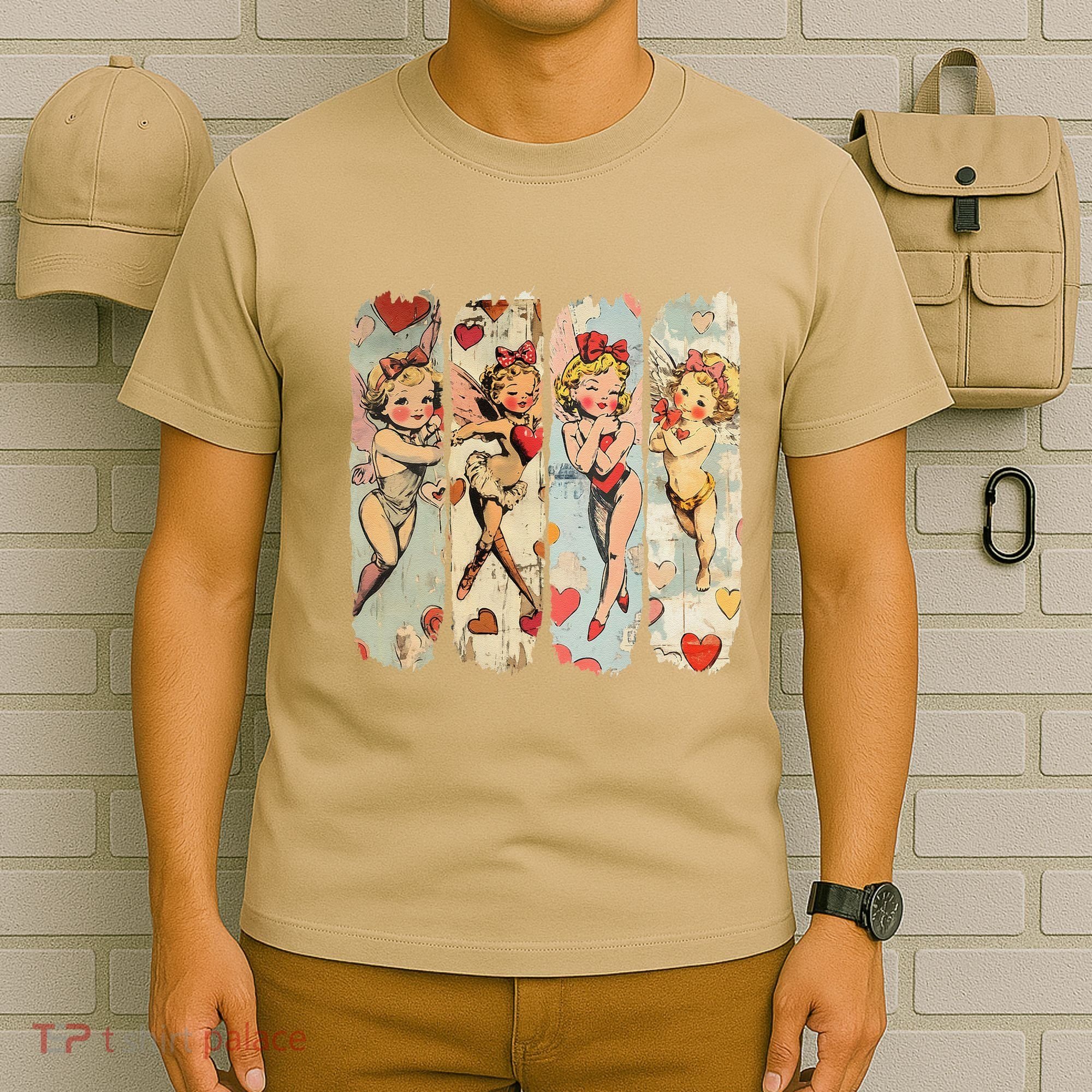 Cupid Blowing Bubble Heart Sunglasses Valentines Day T-Shirt
