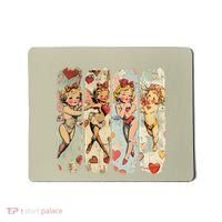 Cupid Blowing Bubble Heart Sunglasses Valentines Day Mousepad thumb 0
