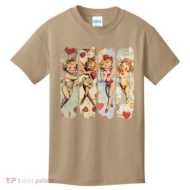 Cupid Blowing Bubble Heart Sunglasses Valentines Day Kids T-Shirt