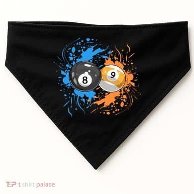 Cool Billiard Balls For 8 Ball And 9ball Player Cool Gift USA-Made Doggie Bandana