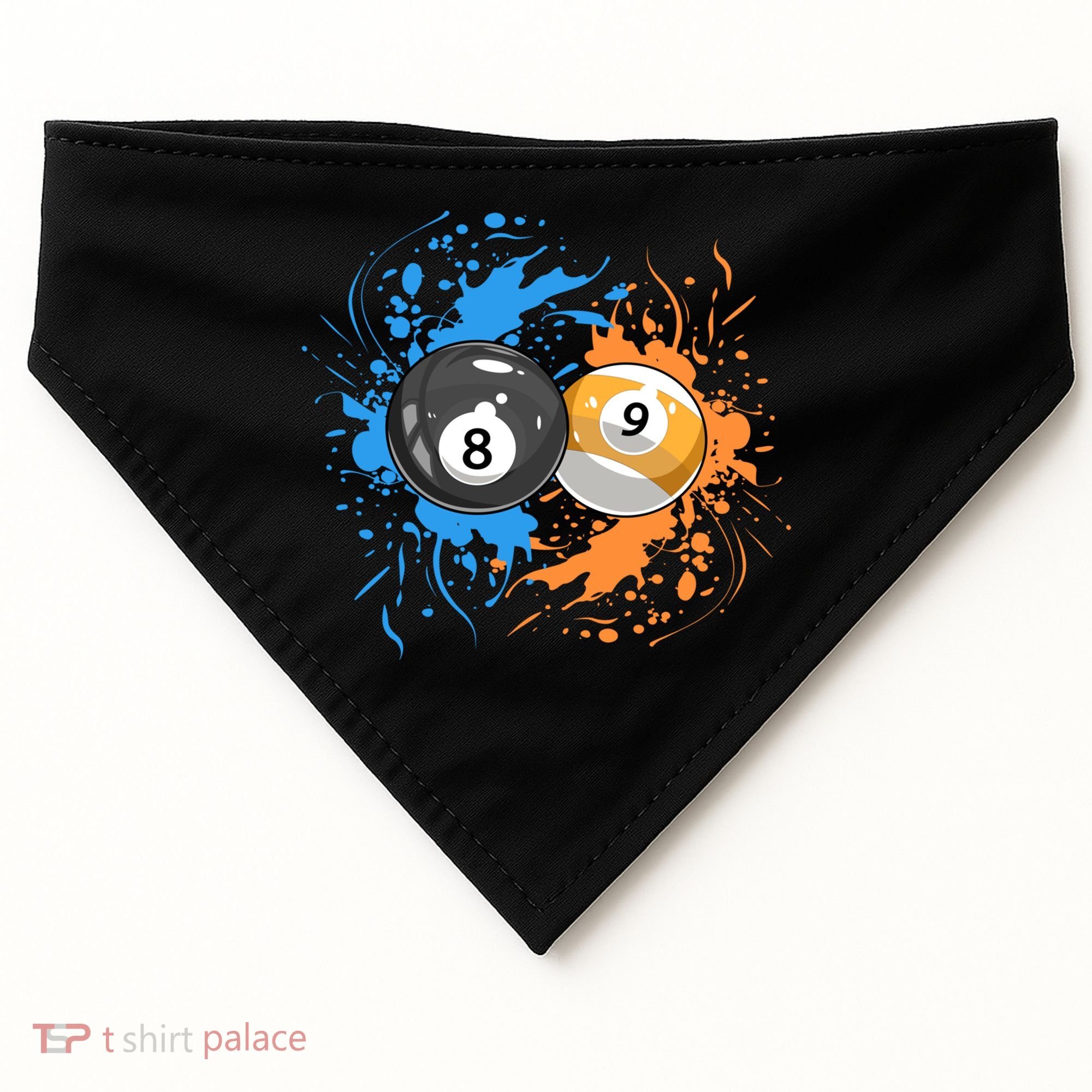 Cool Billiard Balls For 8 Ball And 9ball Player Cool Gift USA-Made Doggie Bandana