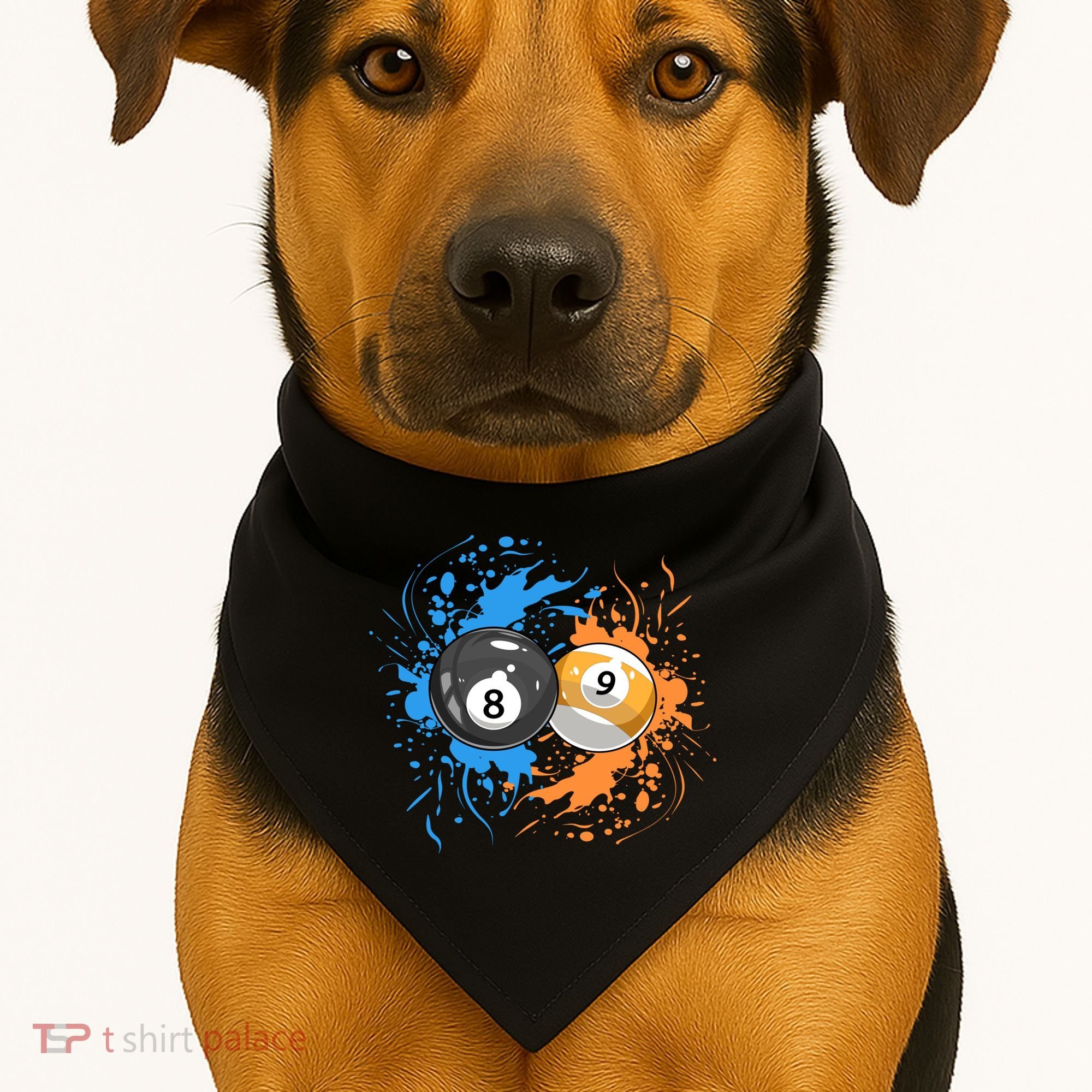 Cool Billiard Balls For 8 Ball And 9ball Player Cool Gift USA-Made Doggie Bandana