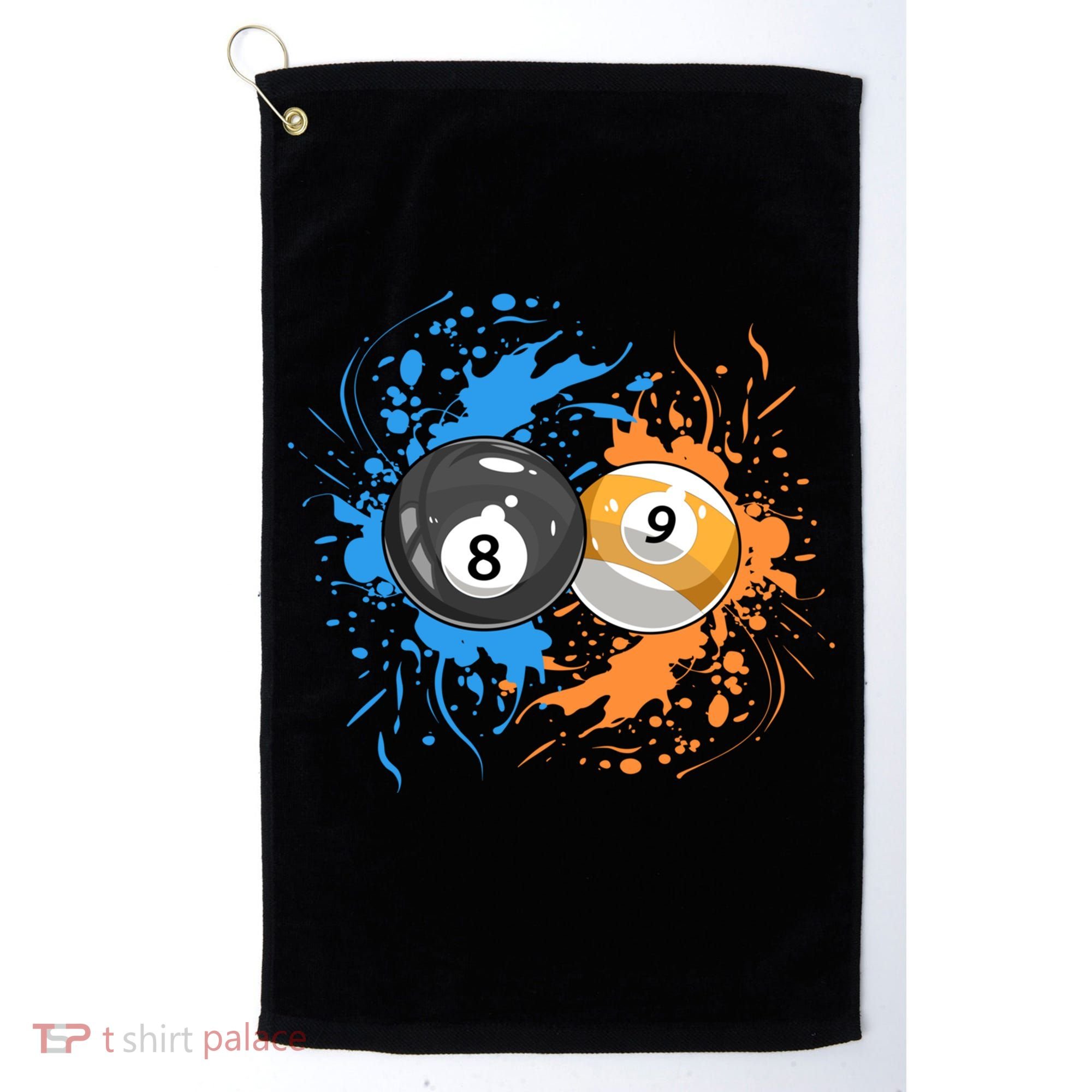 Cool Billiard Balls For 8 Ball And 9ball Player Cool Gift Golf Towel