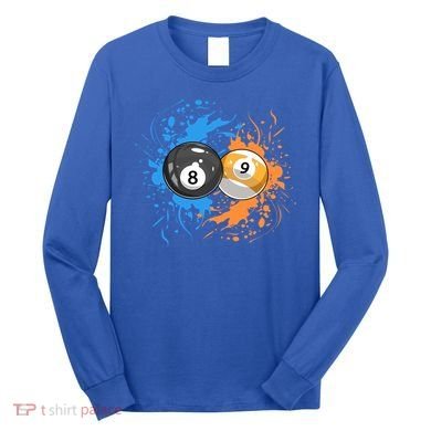 Cool Billiard Balls For 8 Ball And 9ball Player Cool Gift Long Sleeve Shirt