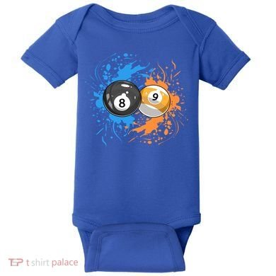 Cool Billiard Balls For 8 Ball And 9ball Player Cool Gift Baby Bodysuit