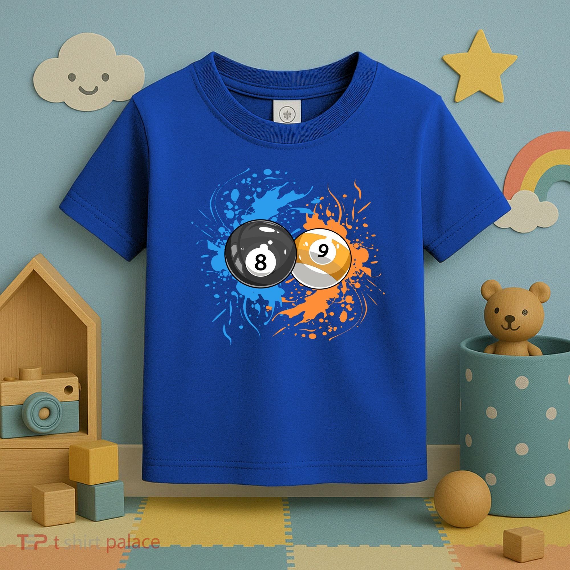 Cool Billiard Balls For 8 Ball And 9ball Player Cool Gift Toddler T-Shirt