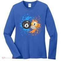 Cool Billiard Balls For 8 Ball And 9ball Player Cool Gift Women's Long Sleeve Shirt thumb 0