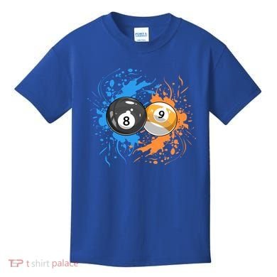 Cool Billiard Balls For 8 Ball And 9ball Player Cool Gift Kids T-Shirt