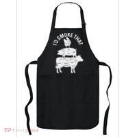 Chef Butcher BBQ Id Smoke That Pork Beef Funny Fathers Day Apron thumb 0