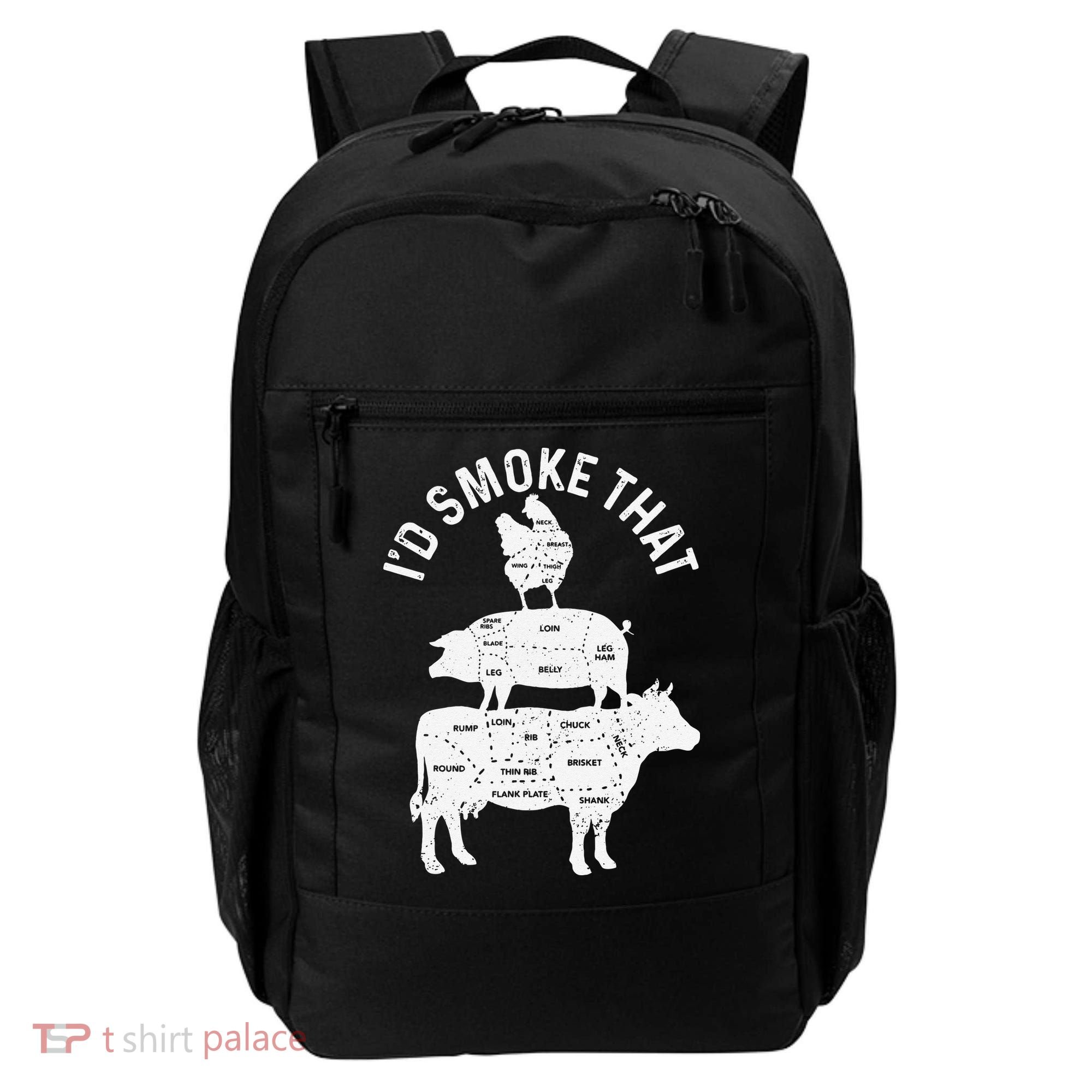 Chef Butcher BBQ Id Smoke That Pork Beef Funny Fathers Day Backpack