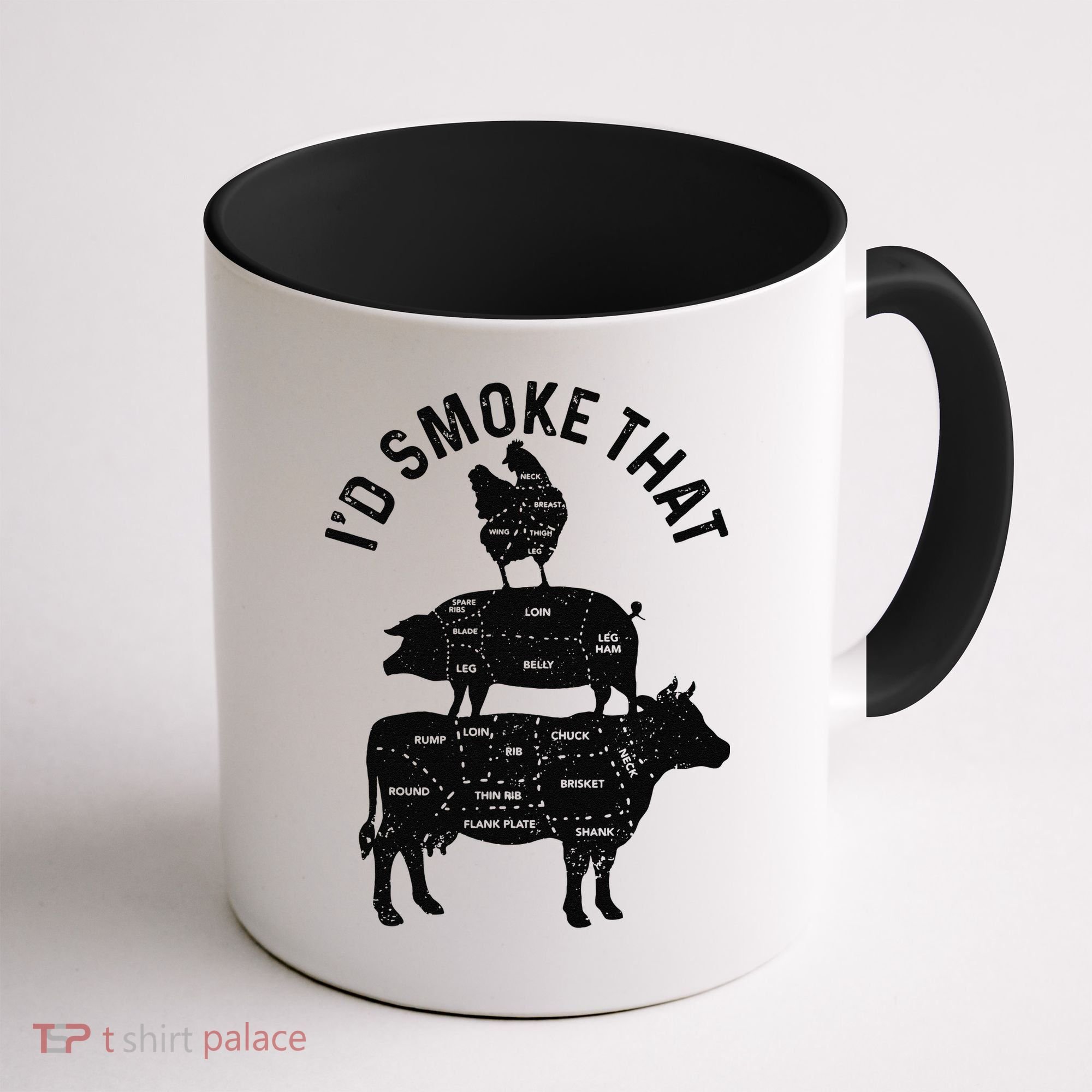 Chef Butcher BBQ Id Smoke That Pork Beef Funny Fathers Day Coffee Mug
