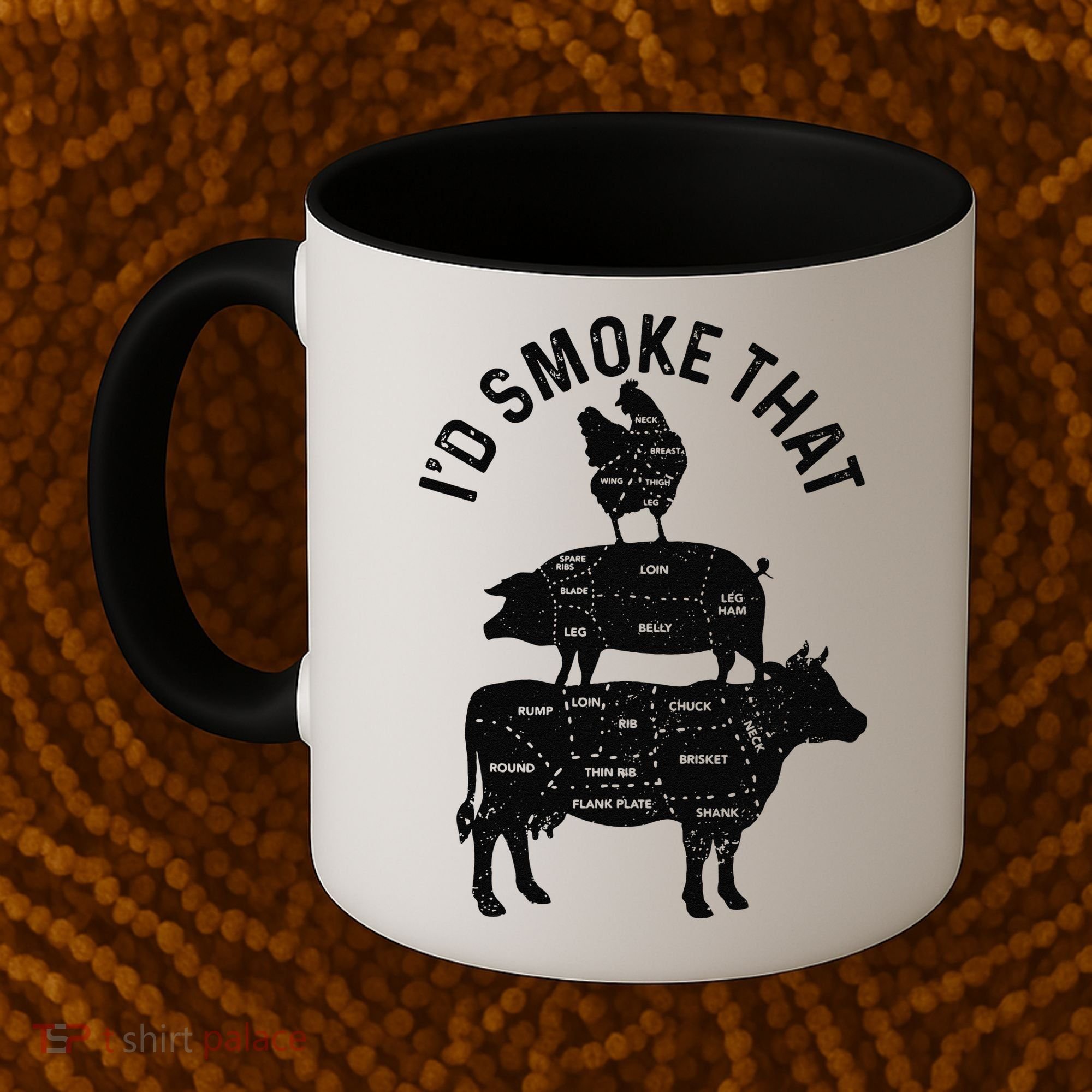 Chef Butcher BBQ Id Smoke That Pork Beef Funny Fathers Day Coffee Mug