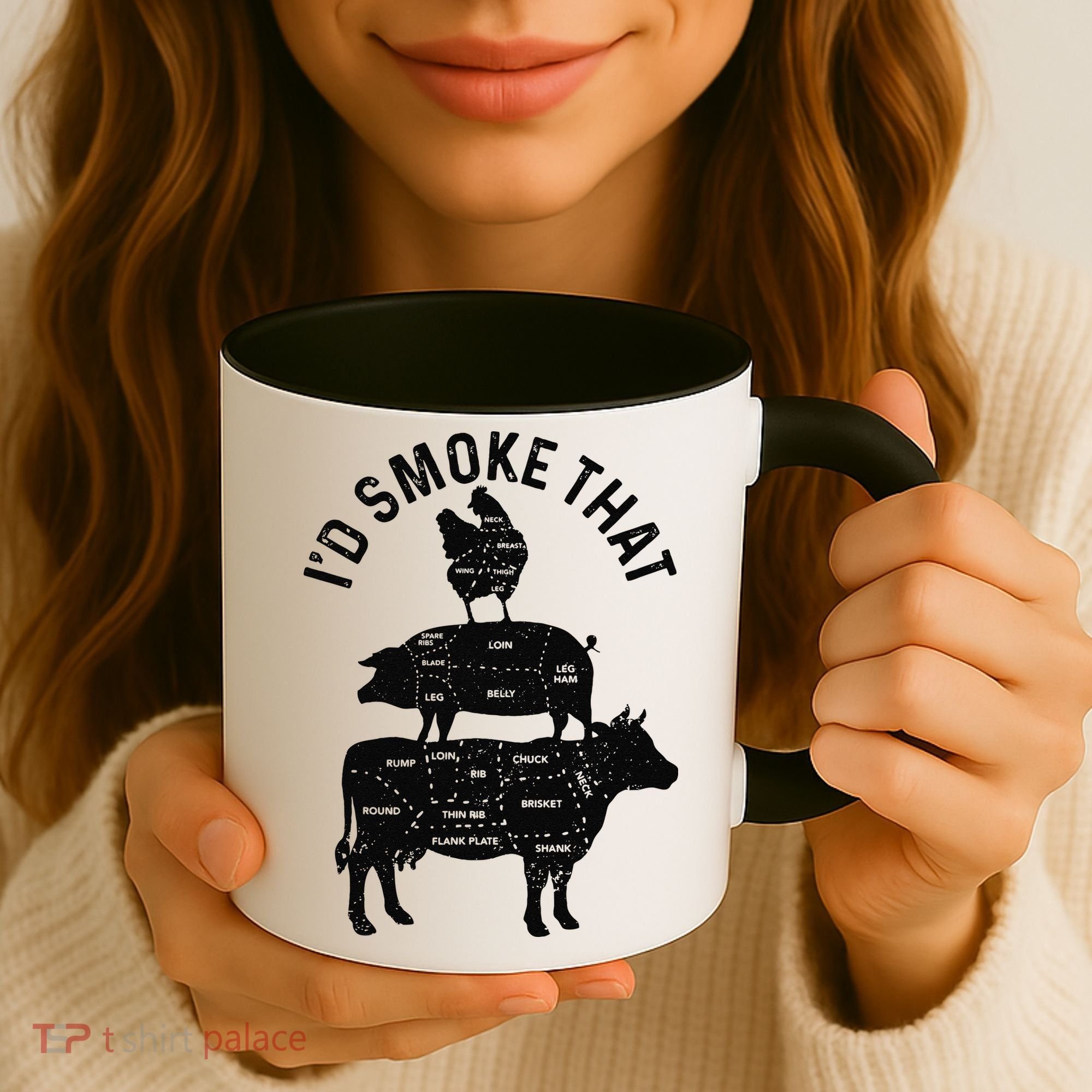Chef Butcher BBQ Id Smoke That Pork Beef Funny Fathers Day Coffee Mug