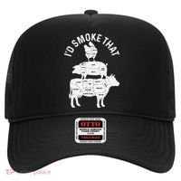 Chef Butcher BBQ Id Smoke That Pork Beef Funny Fathers Day Hat thumb 0