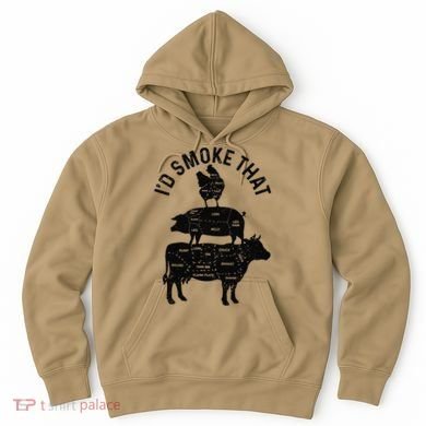 Chef Butcher BBQ Id Smoke That Pork Beef Funny Fathers Day Hoodie