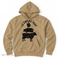 Chef Butcher BBQ Id Smoke That Pork Beef Funny Fathers Day Hoodie thumb 0