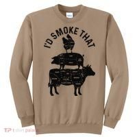 Chef Butcher BBQ Id Smoke That Pork Beef Funny Fathers Day Sweatshirt thumb 0