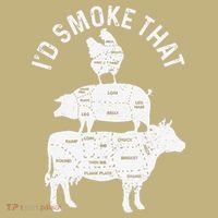 Chef Butcher BBQ Id Smoke That Pork Beef Funny Fathers Day T-Shirt thumb 7