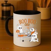 Cool Boo Boo Crew Ghost Doctor Paramedic Nurse Halloween Coffee Mug thumb 4