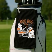 Cool Boo Boo Crew Ghost Doctor Paramedic Nurse Halloween Golf Towel thumb 2