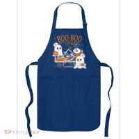 Cool Boo Boo Crew Ghost Doctor Paramedic Nurse Halloween Apron thumb 0