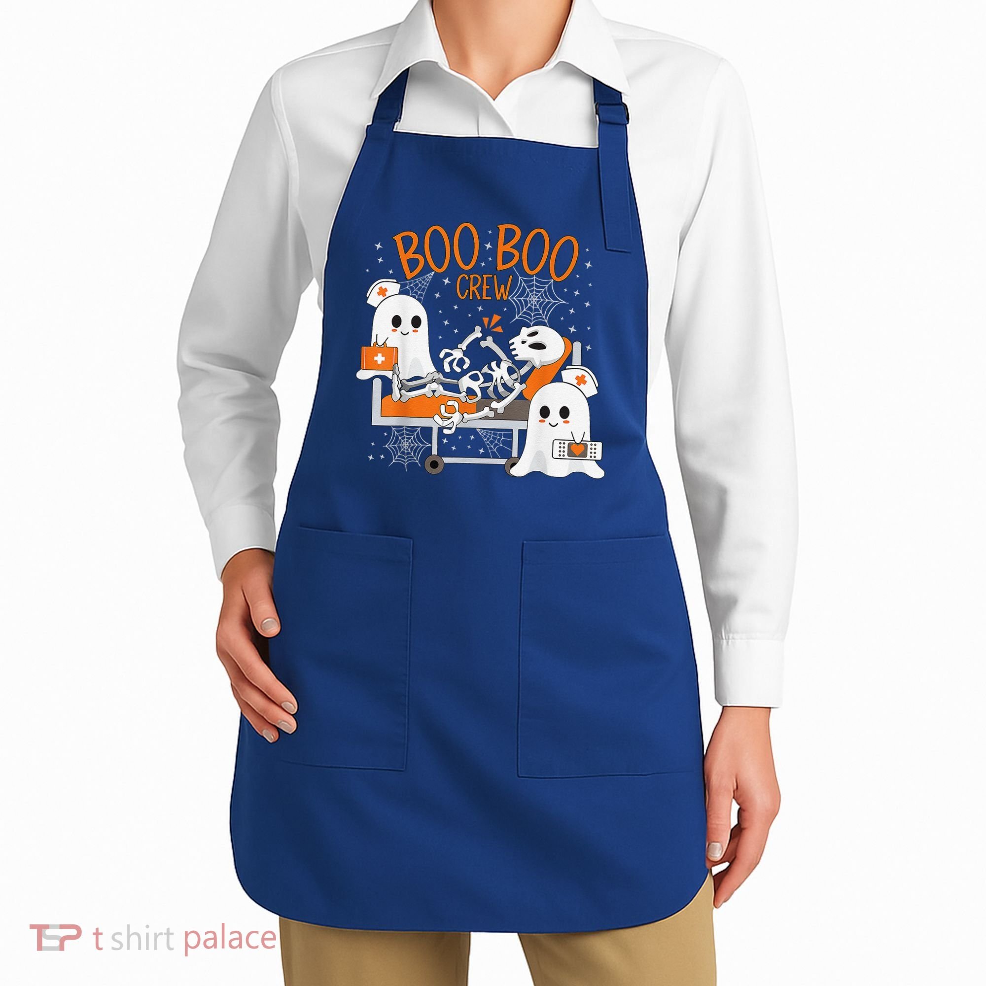 Cool Boo Boo Crew Ghost Doctor Paramedic Nurse Halloween Apron
