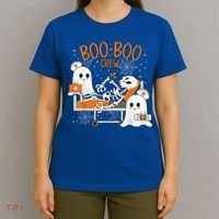 Cool Boo Boo Crew Ghost Doctor Paramedic Nurse Halloween T-Shirt thumb 4