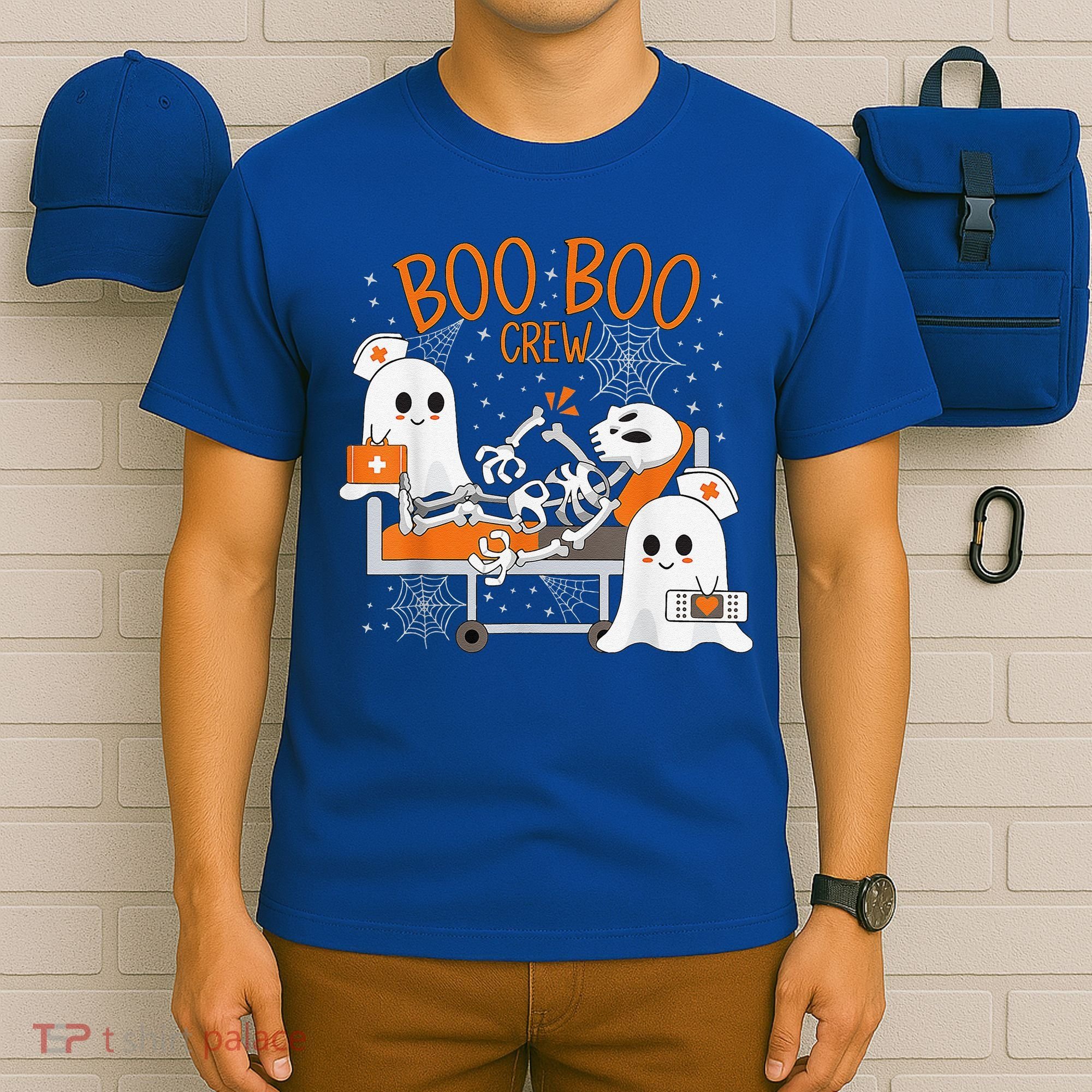 Cool Boo Boo Crew Ghost Doctor Paramedic Nurse Halloween T-Shirt