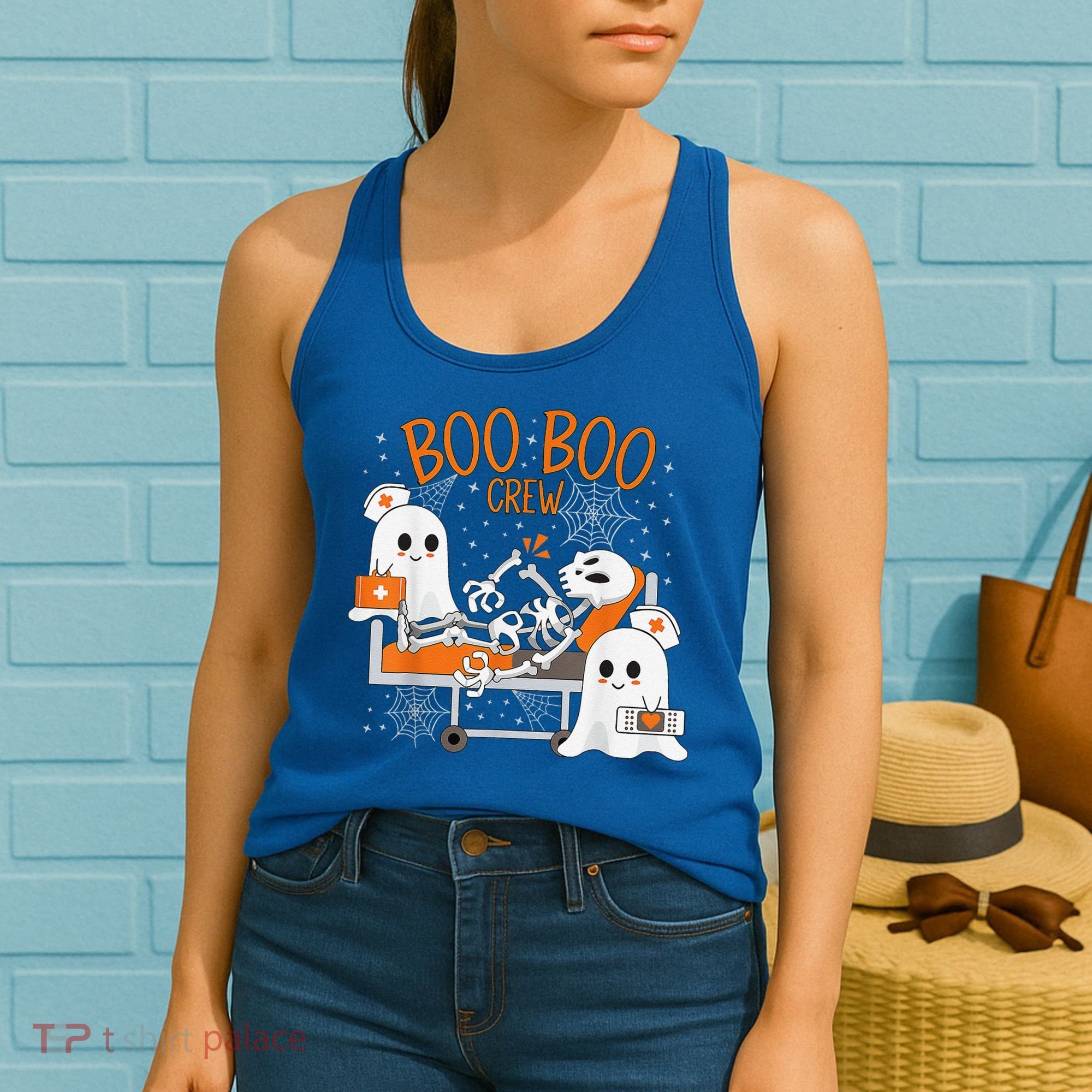 Cool Boo Boo Crew Ghost Doctor Paramedic Nurse Halloween Women's Tank Top