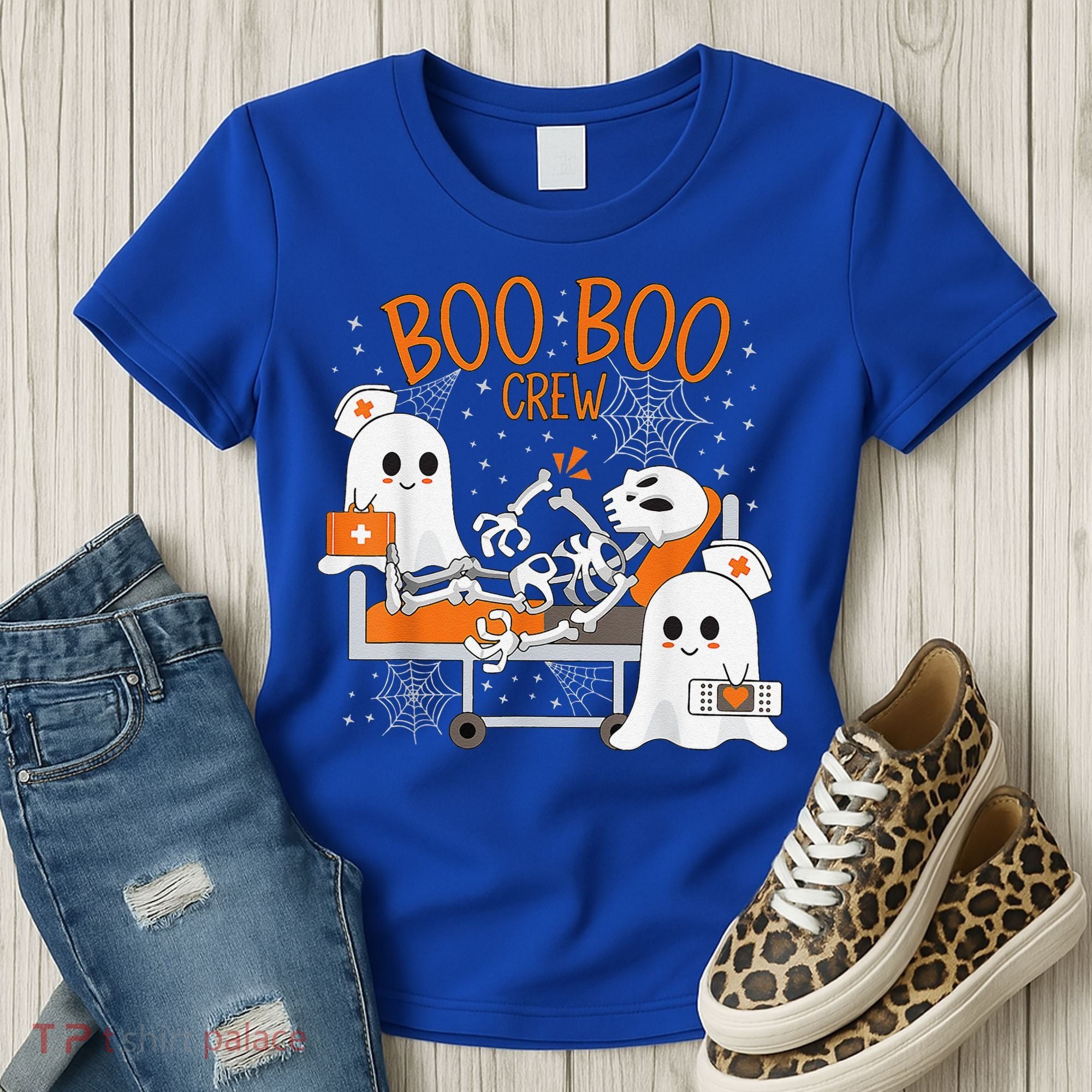Cool Boo Boo Crew Ghost Doctor Paramedic Nurse Halloween Women's T-Shirt