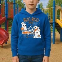 Cool Boo Boo Crew Ghost Doctor Paramedic Nurse Halloween Kids Hoodie thumb 2