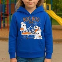 Cool Boo Boo Crew Ghost Doctor Paramedic Nurse Halloween Kids Hoodie thumb 3