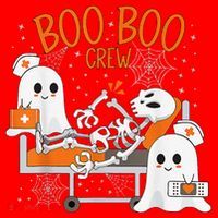 Cool Boo Boo Crew Ghost Doctor Paramedic Nurse Halloween Santa Hat thumb 1