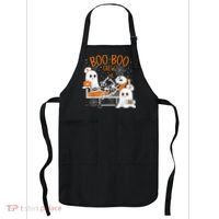 Cool Boo Boo Crew Ghost Doctor Paramedic Nurse Halloween Apron thumb 0