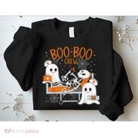 Cool Boo Boo Crew Ghost Doctor Paramedic Nurse Halloween Sweatshirt thumb 2